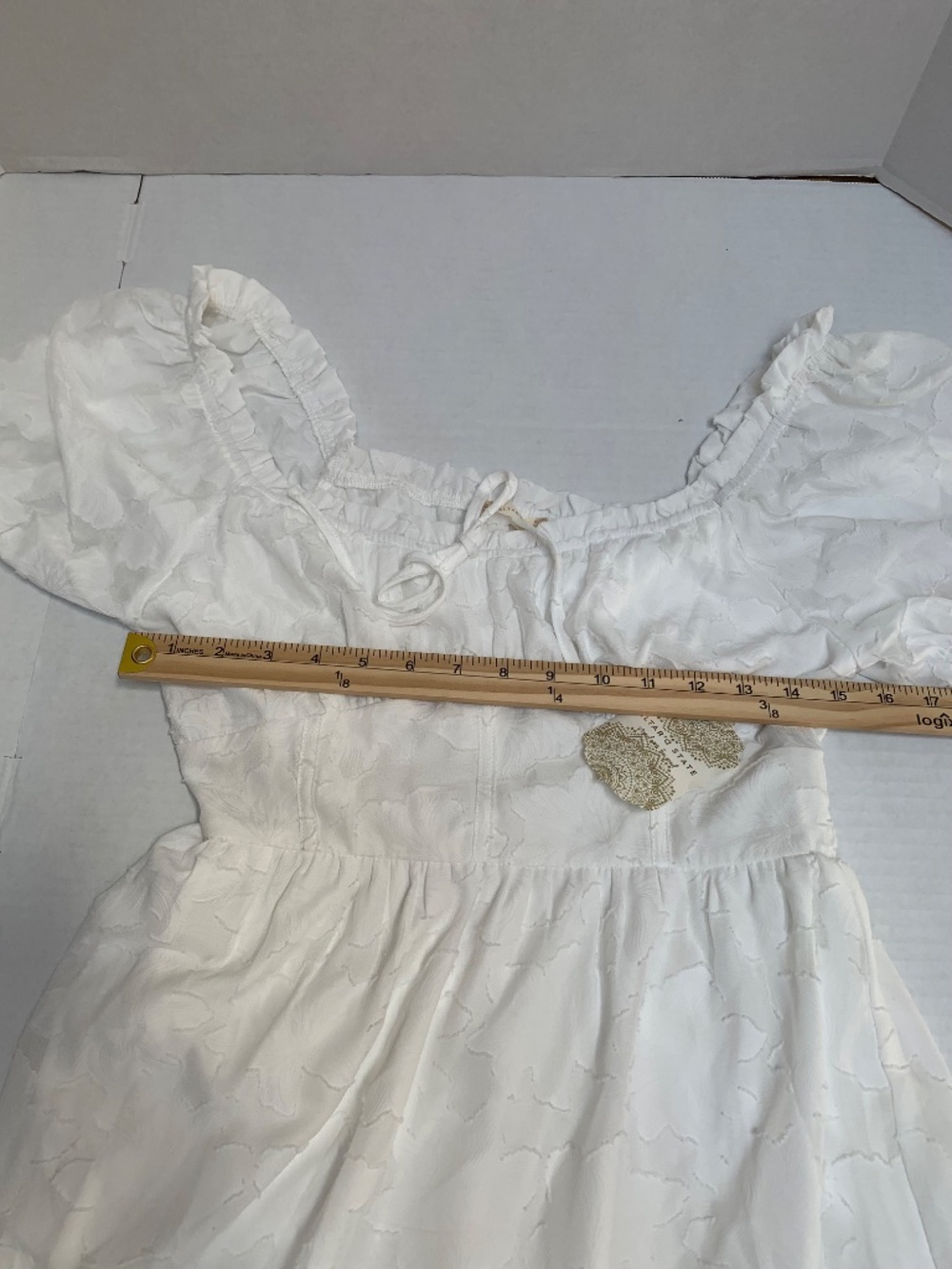 NWT Altar'ed  State Candace Babydoll Style White Size S Dress - Picture 8 of 12